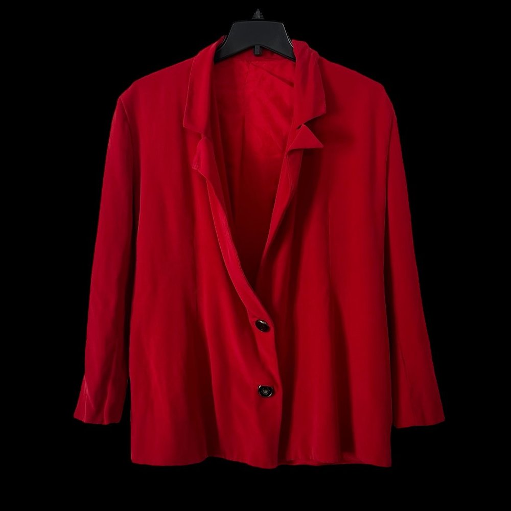 Vintage Red Double Button Front Blazer Sz L